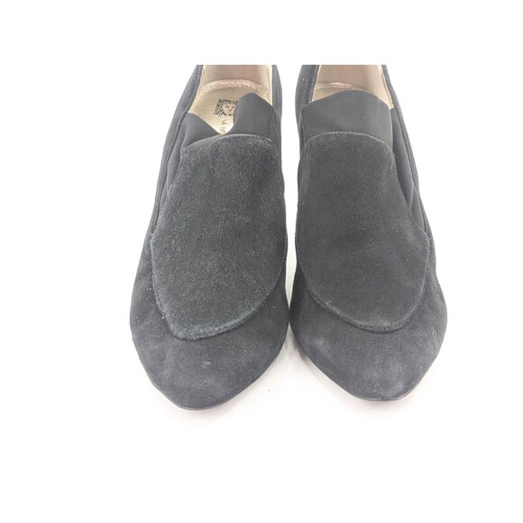 Anne Klein Akbreslin Vtg Black Suede Slip on Booties Heels Pointy Toe Size 8.5 - Picture 4 of 9